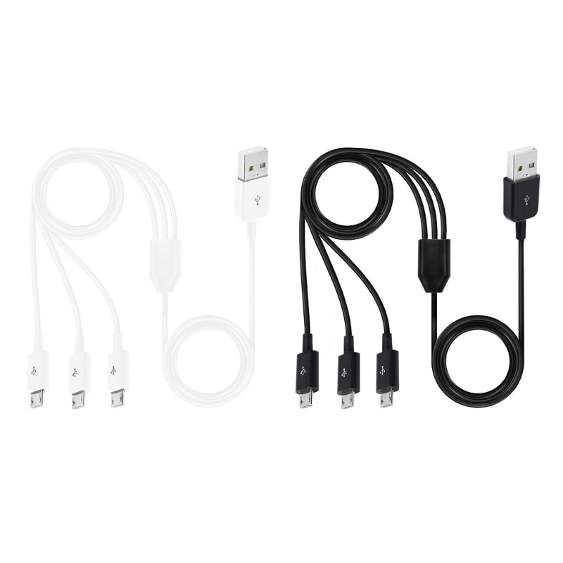 USB to Micro USB Splitter Fast Charging Data Sync Cable PVC Coated
