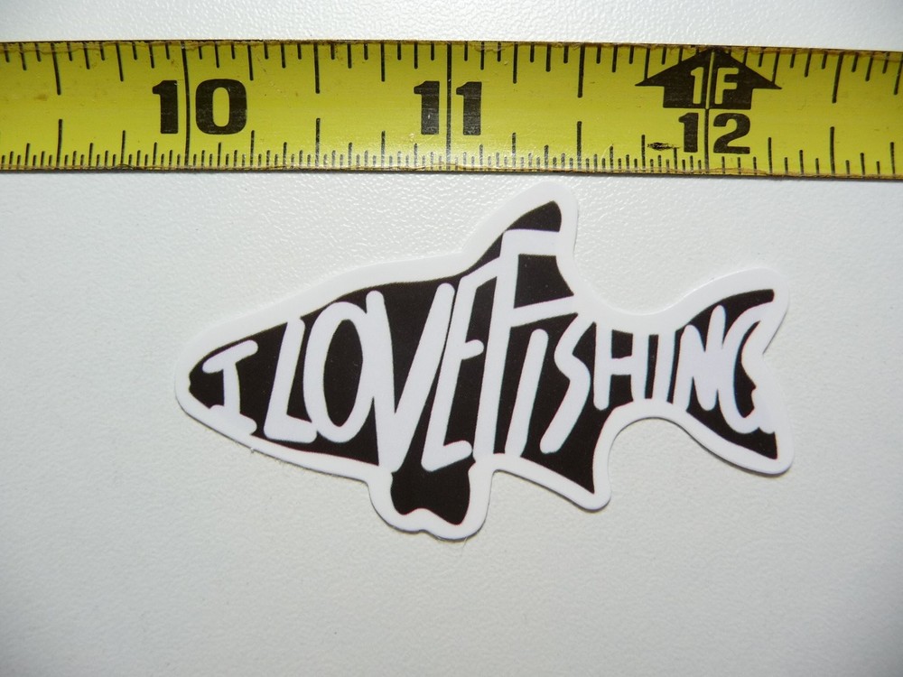 Fishing Fish Outline Decal Sticker for Sports Outdoor Life Hobby