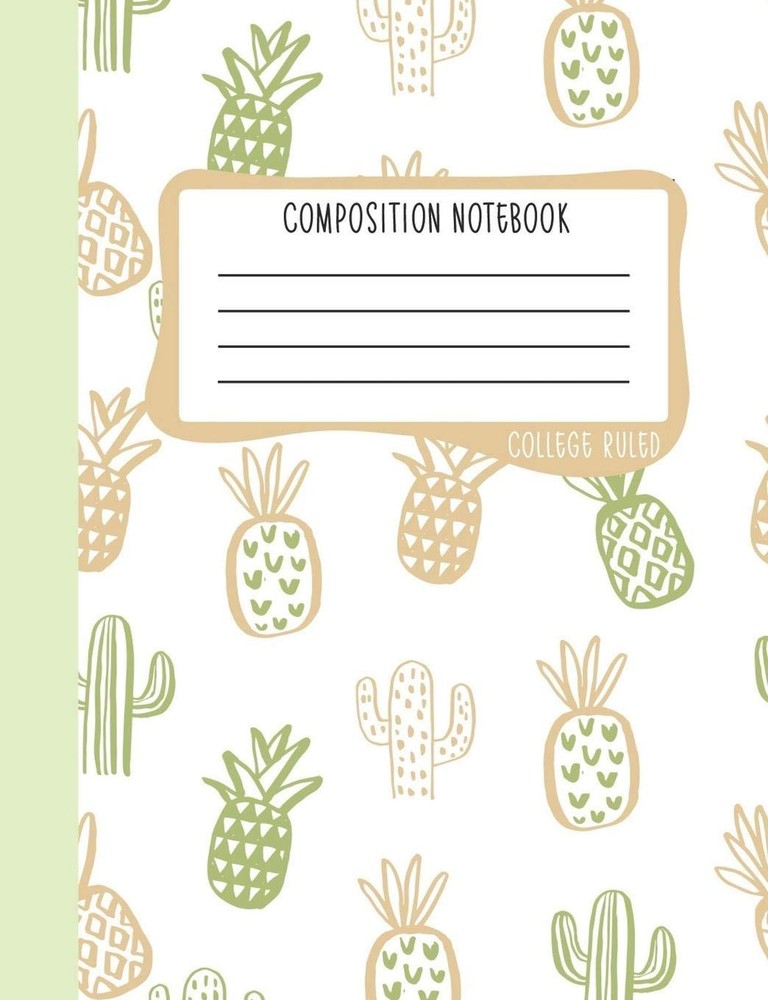 Composition Notebook: College Ruled: 100+ Lined Pages Writing Journal: Cute Pine