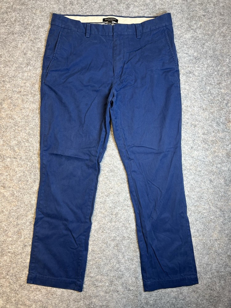 Banana Republic Aiden Chino Pants Men's Size 33 x 30 Navy Blue Pants
