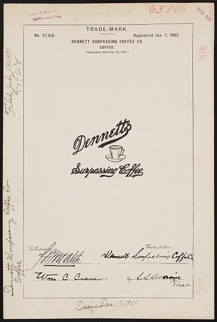 [ Dennett Surpassing Coffee Co. for Dennetts Surpassing Coffee brand Coffee]