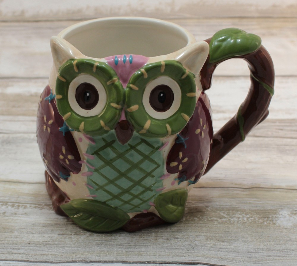 Pier 1 Imports Owl Large Coffee / Tea Mug Cup