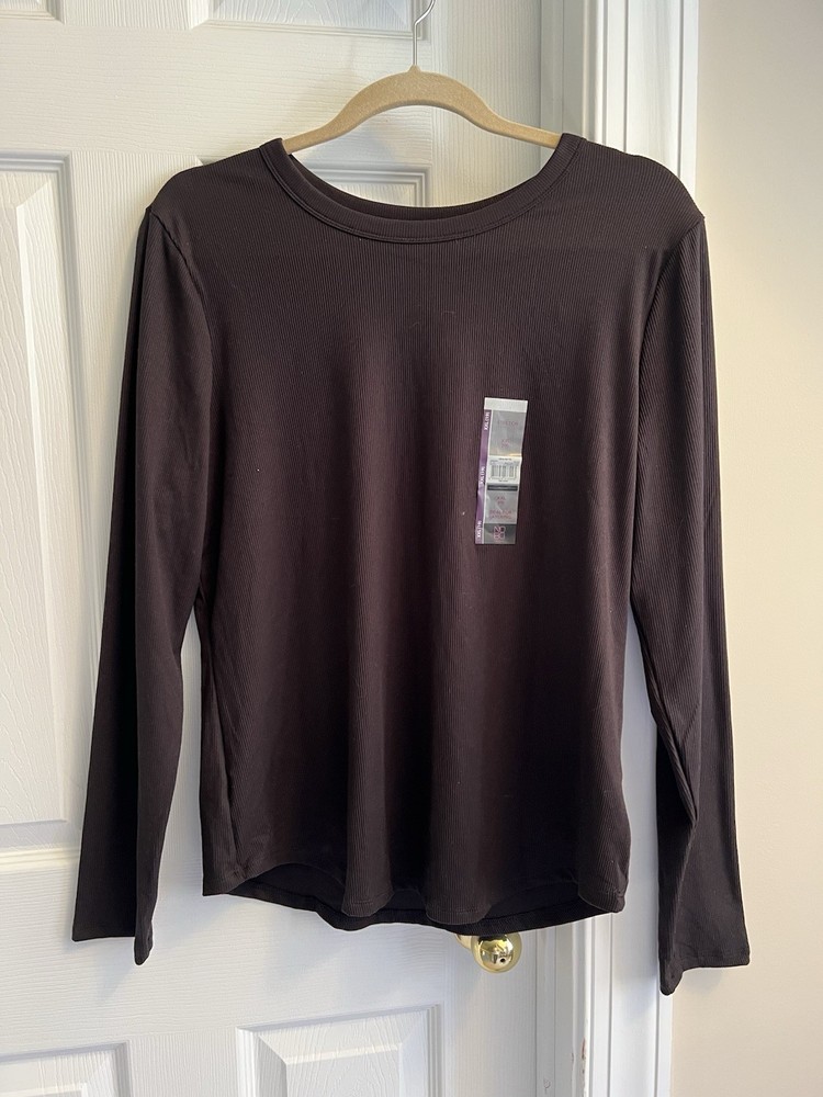 LS SHIRT - NoBo No Boundaries - Knit - Black - Stretch - XXL (19) - NWT