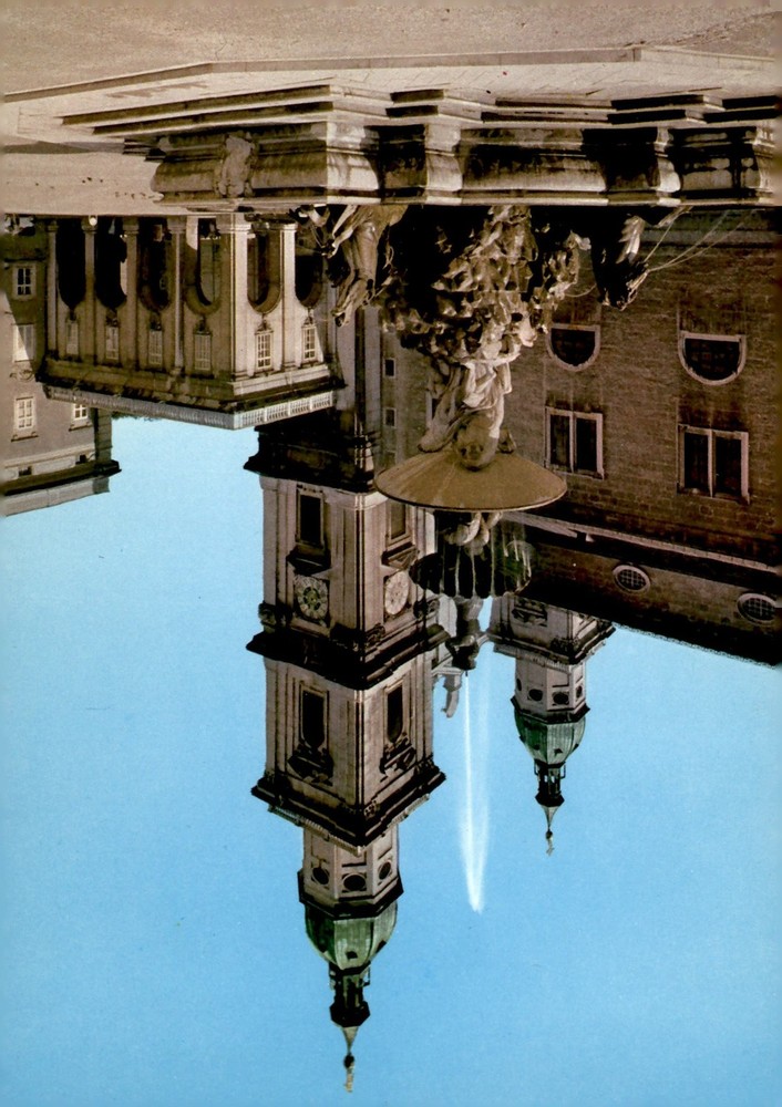 Salzburg Festival City, Cathedral, Residence Fountain Postcard
