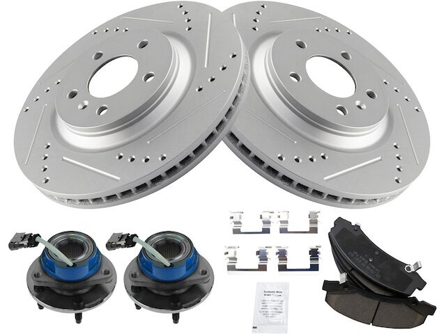 Front Brake Pad and Rotor and Wheel Hub Kit fits Lucerne 2006-2011 86WHQX