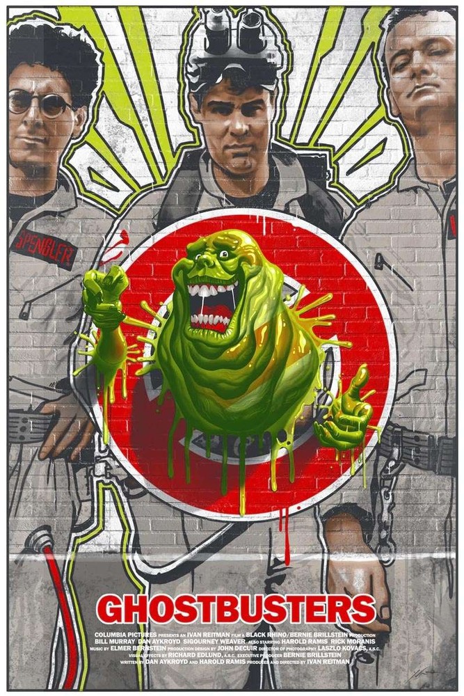 Ghostbusters Slimer by Yvan Quinet 112/135 24”x36” Screen Print Movie Art PosterEdition # 112 of 135, 24” x 36” Size, New Condition
