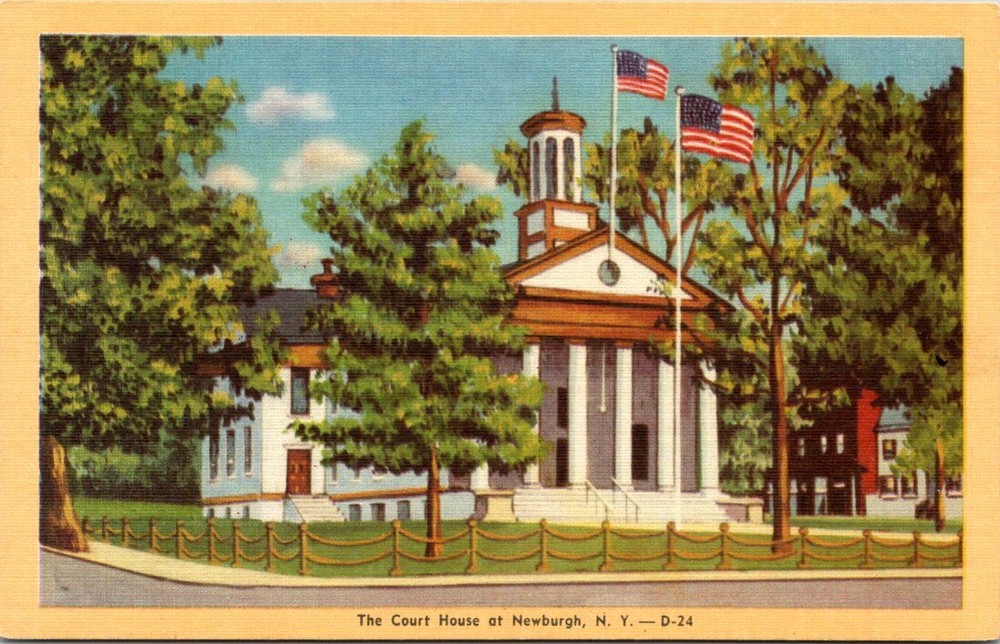c1950s Orange County Court House Newburgh New York Vintage Postcard