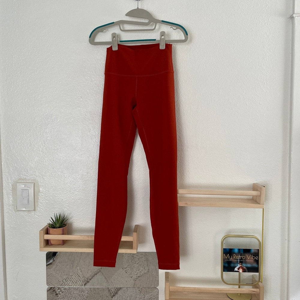 Lululemon Wunder Train High-Rise Tight 25 Everlux Terracotta Red Size 6