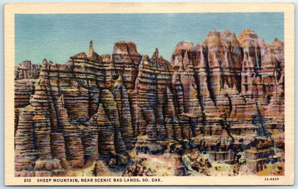 Postcard - Sheep Mountain, Near Scenic Bad Lands, South Dakota