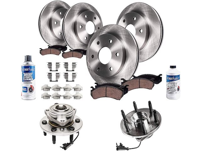 Yukon XL 1500 Brake Pad Rotor & Wheel Hub Kit by Detroit Axle 53949JKTP