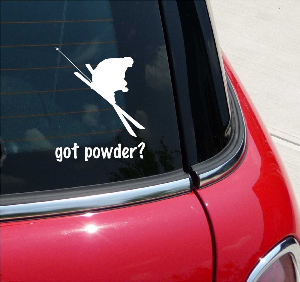 Skiing Snow Downhill Powder Graphic Decal Sticker for Car Wall Decor