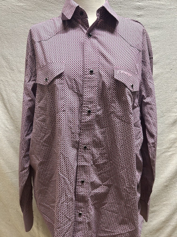 Wrangler Western SHIRT Mens Pearl Snap size Large