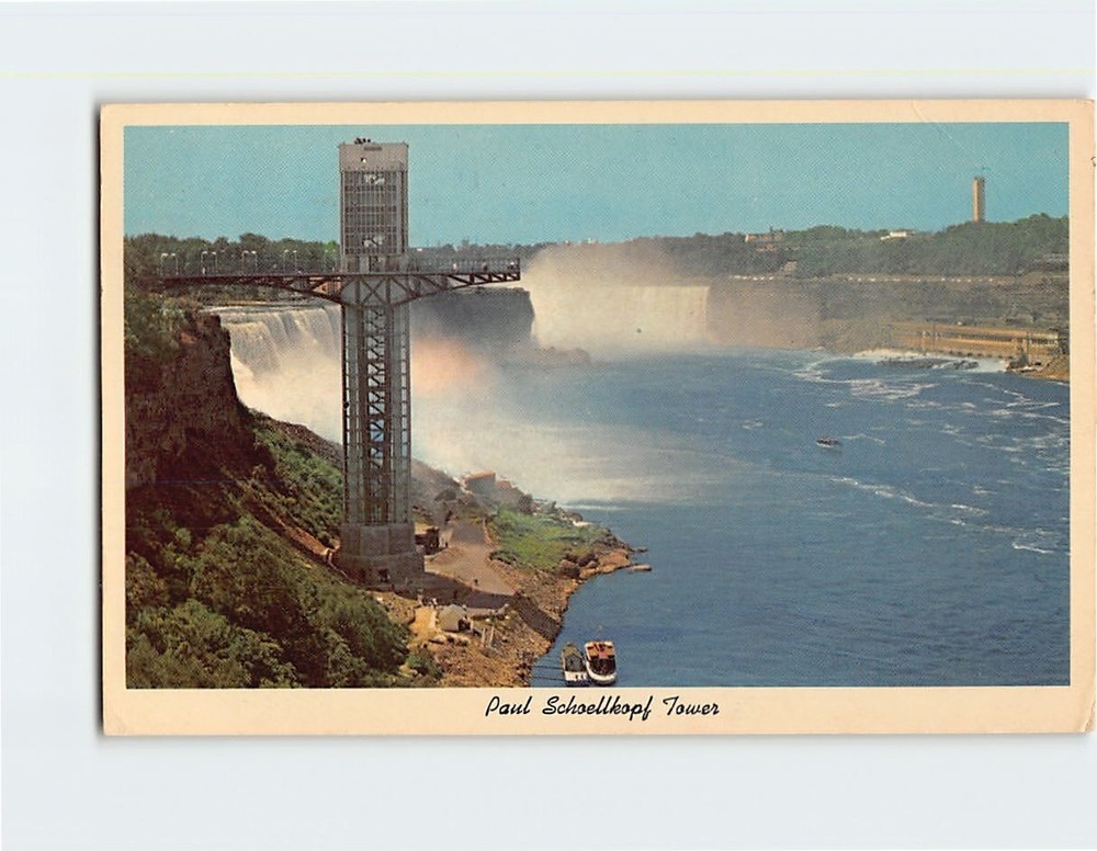 Postcard Paul Schoellkopf Tower Niagara Falls NY