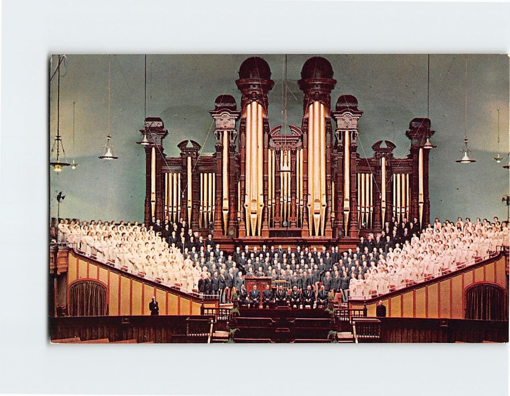 Postcard Choir & Organ Mormon Tabernacle Salt Lake City Utah