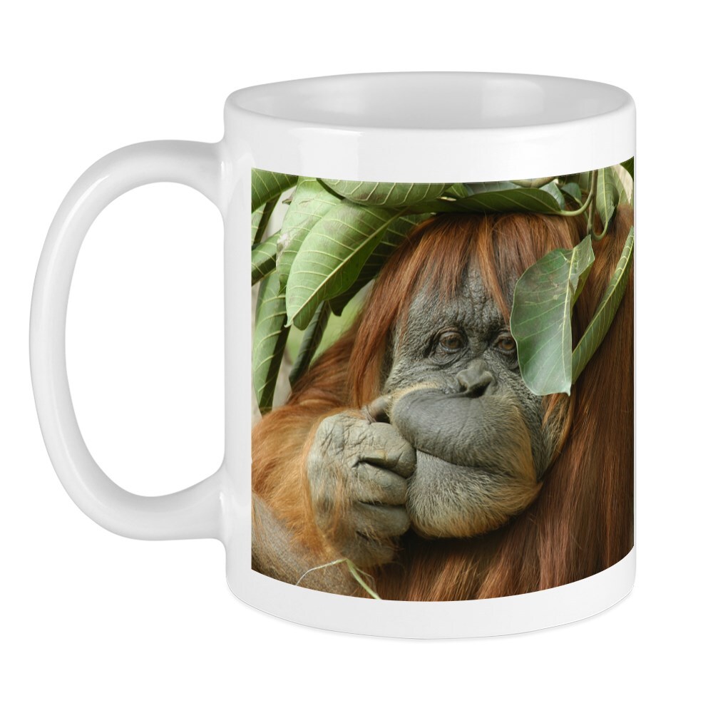 CafePress Orangutan Female 2 Mug 11 oz Ceramic Mug (41584066)
