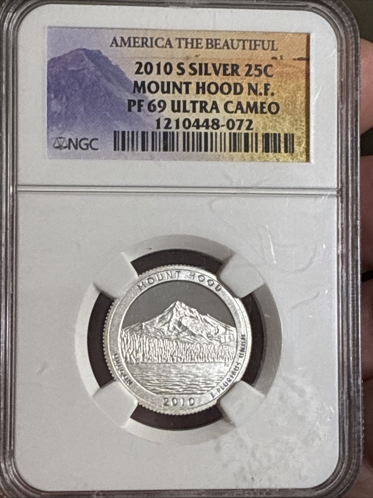 2010 S Silver 25C Mount Hood N.P. PF 69 Ultra Cameo