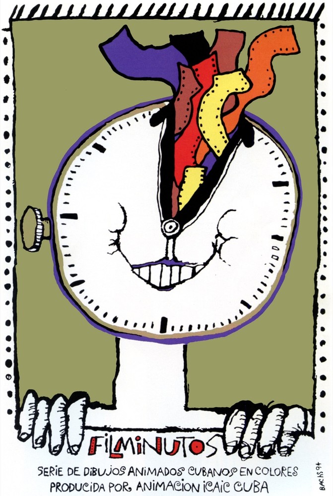 4655.Filmutos.movie film in white clock.movie.POSTER.Decoration.Graphic Art