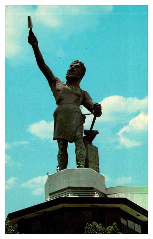 Postcard MONUMENT SCENE Birmingham Alabama AL m/09 AR0323