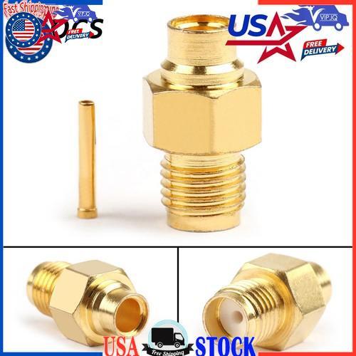 10Pcs SMA Female Solder Connectors for RG402 0.141 Semi-Rigid Cable