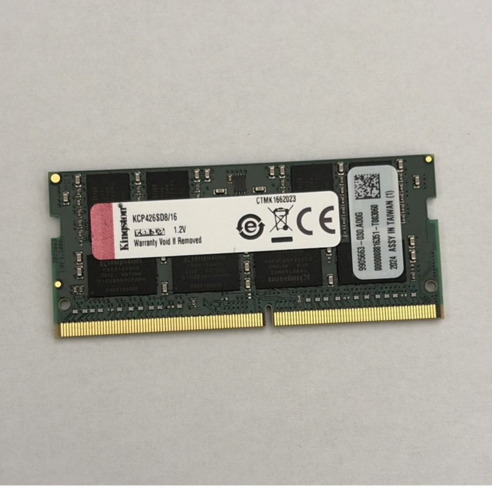Kingston 16GB DDR4 SDRAM DDR4-2666 PC4-21300 SO-DIMM 260-Pin KCP426SD8/16