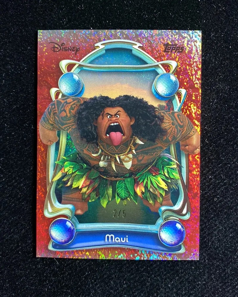 2025 Topps Disney Wonder Tier 1 Red Sparkle Foil #88 Maui 2/5 OC53