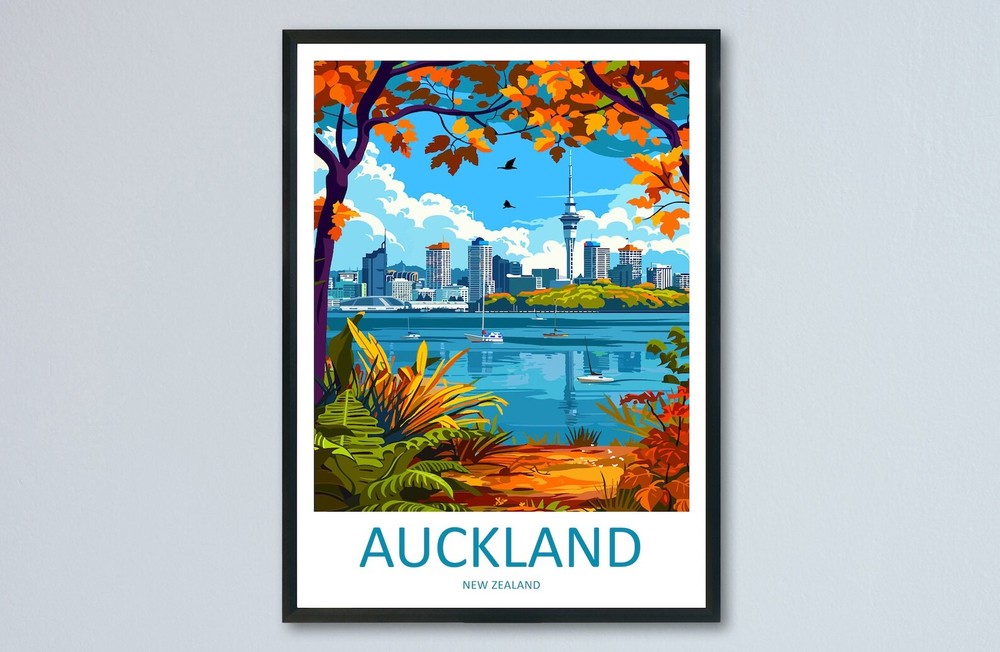 Auckland Travel Print Wall Art Auckland Wall Hanging Home Dcor Auckland Gift