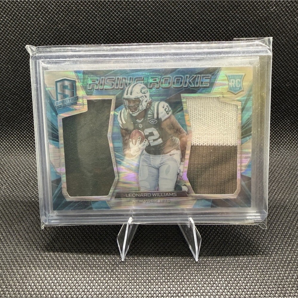 Panini 2015 Spectra Rising Rookie Leonard Williams /50 Neon Blue Prizm SB CHAMP