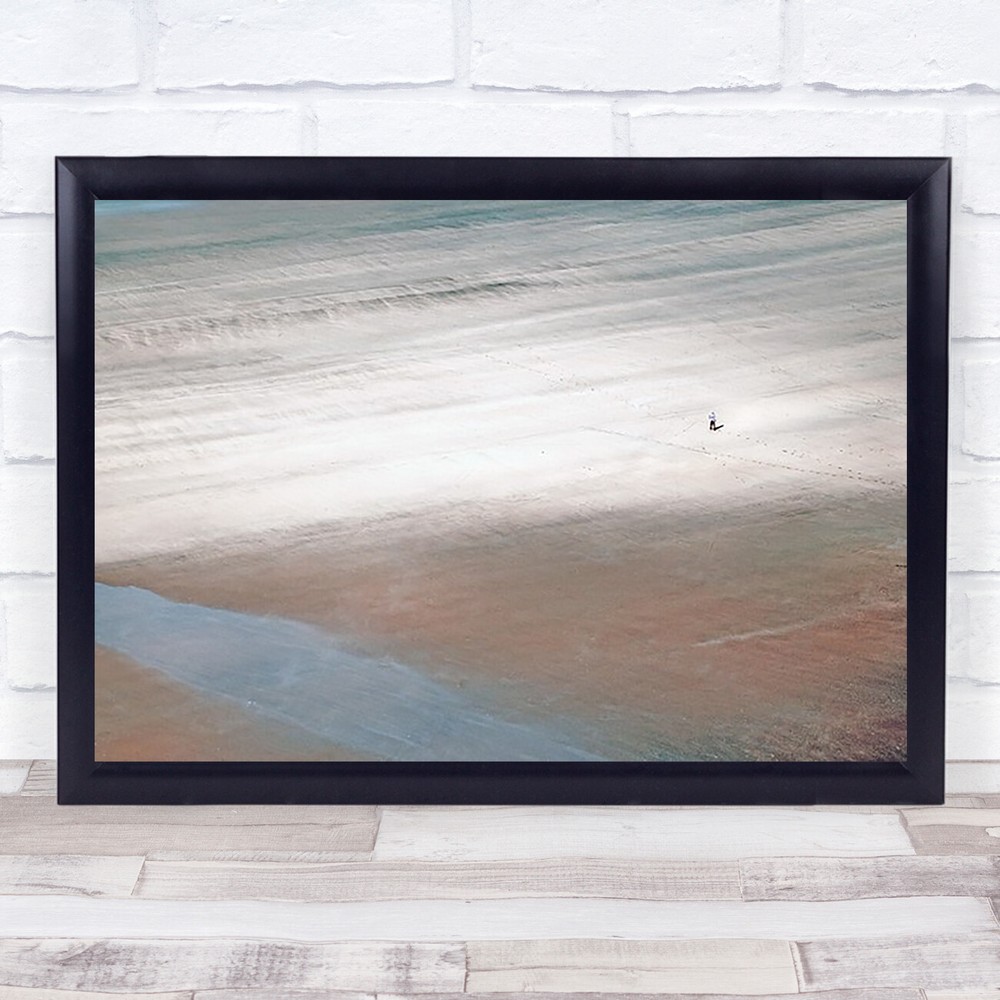 Isolation Wales Aerial Small Tiny Alone Lonely Footprints Wall Art Print