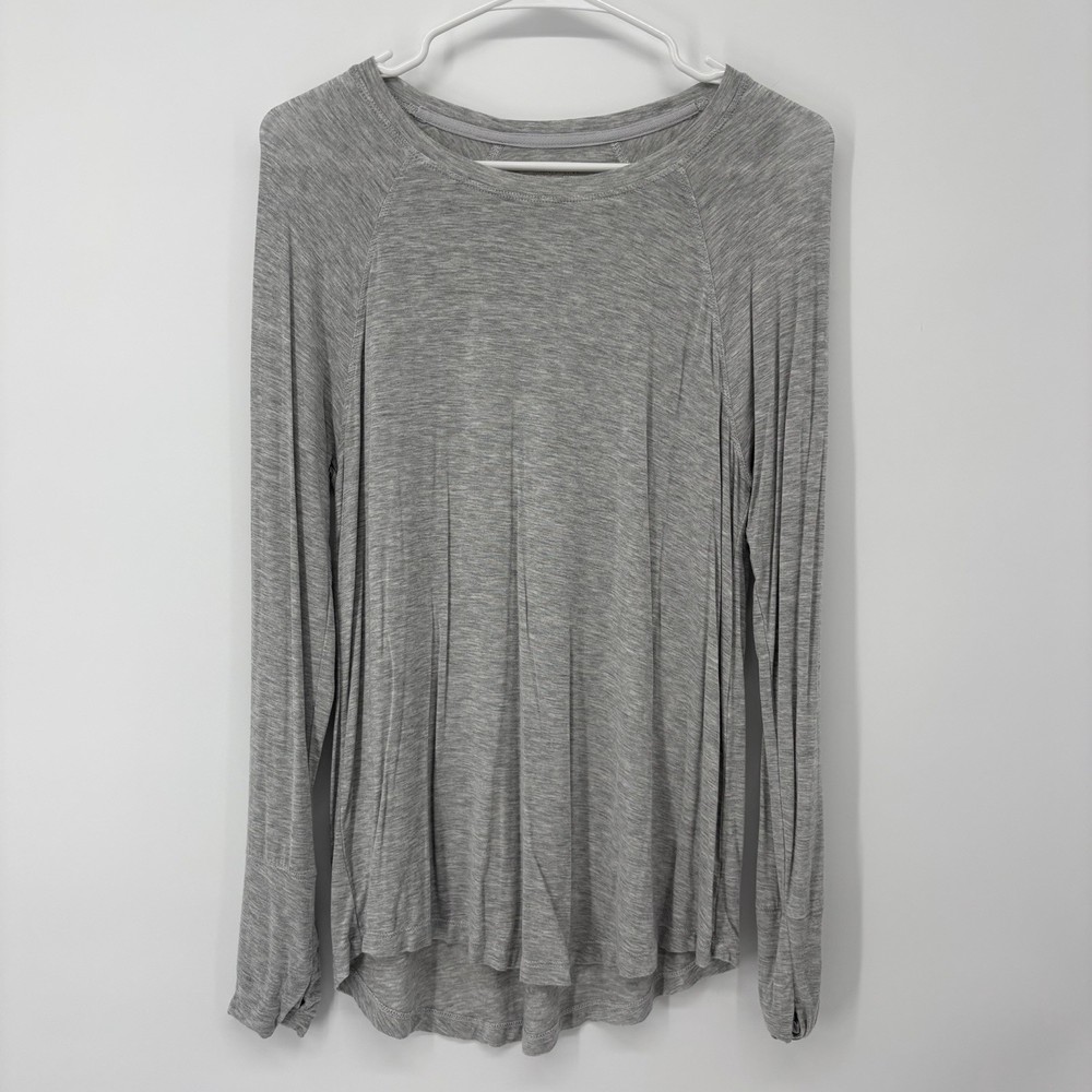 Offline By Aerie Gray Long Sleeve T Shirt Women’s Size Medium Soft Loungewear