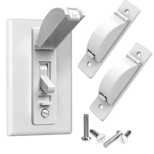 Light Switch Cover Guard, Child Proof Switch Guard 2 Pack for Toggle Switch, Pre
