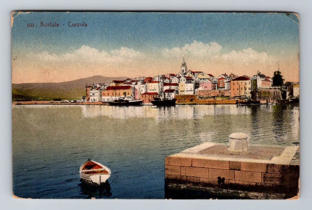 Croatia- Abbazia View From Town Hall Mt. Maggiore Old PC Vintage c1913 Postcard