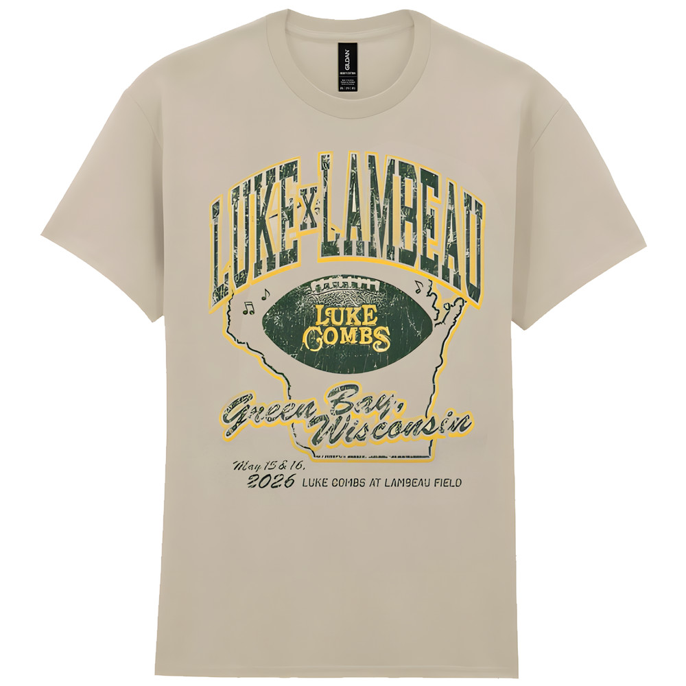 HOT! Luke Comb 2026 May 15 16 Lambeau Field Green Bay, WI T-shirt All Sizes