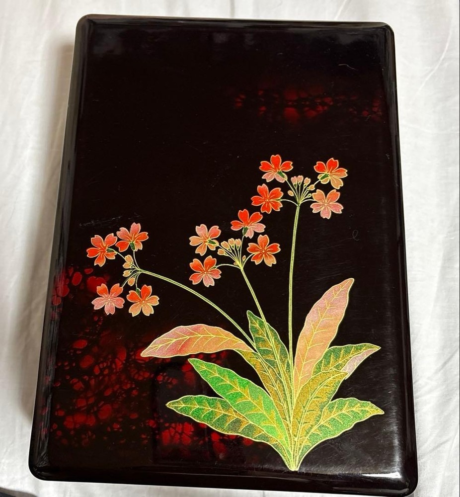 Lacquerware Jewelry Box Floral Pattern 32cm x 24cm x 10cm
