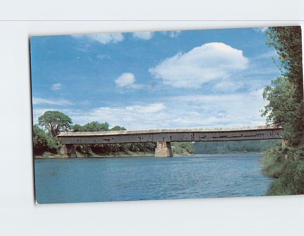 Postcard Covered Bridge The Windsor Vermont-Cornish New Hampshire USA