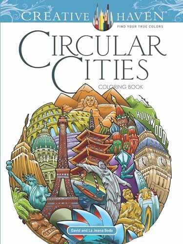 Creative Haven Circular Cities Coloring - Paperback, by Bodo David - Very Good q
