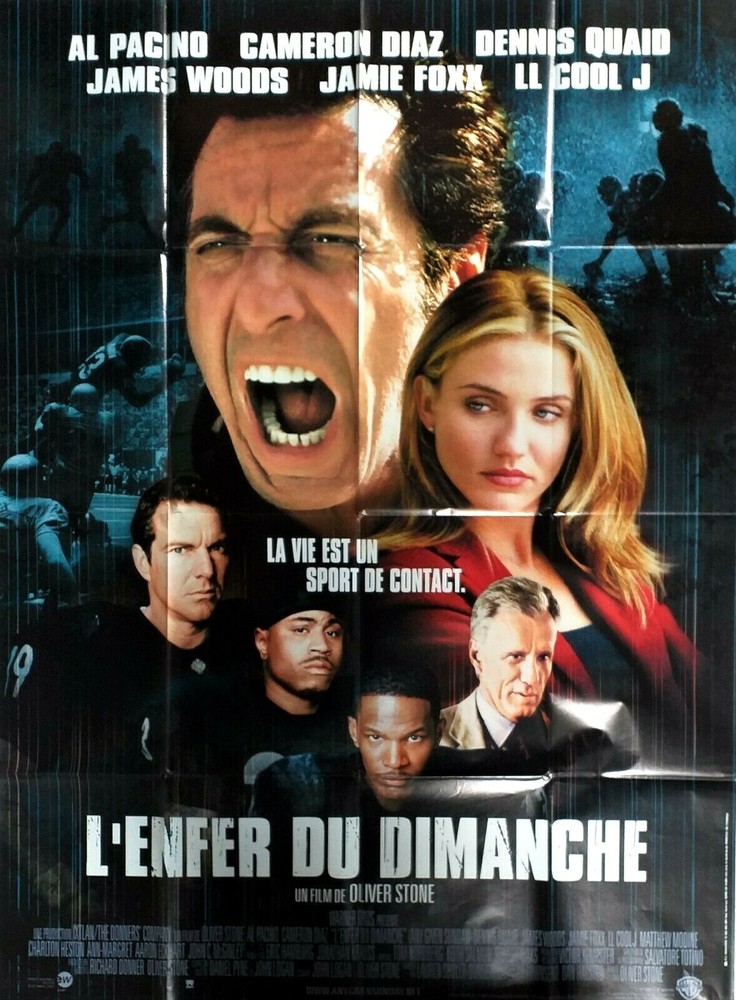 Movie Poster L'ENFER DU DIMANCHE Oliver Stone Al Pacino 120 X 160 Cm