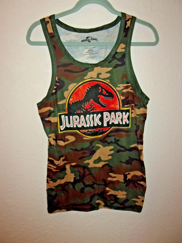 UNIVERSAL STUDIOS Jurassic Park Camo Print Tank Top Small