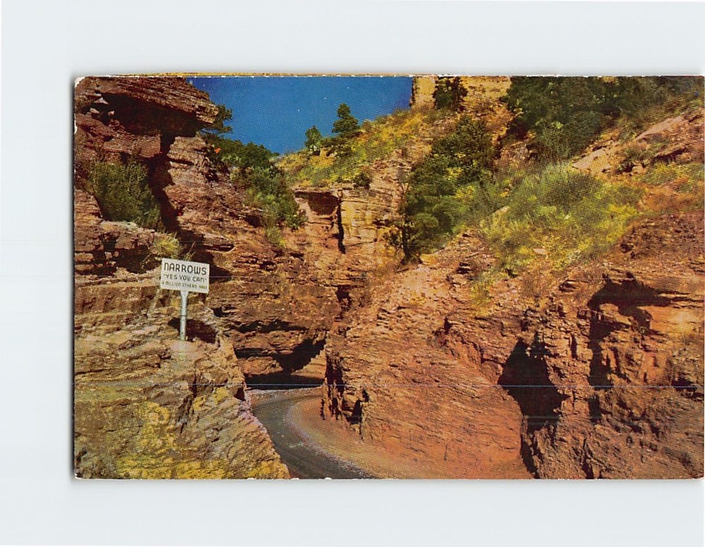 Postcard The Narrows Williams Canyon Cave of the Winds Manitou Springs CO