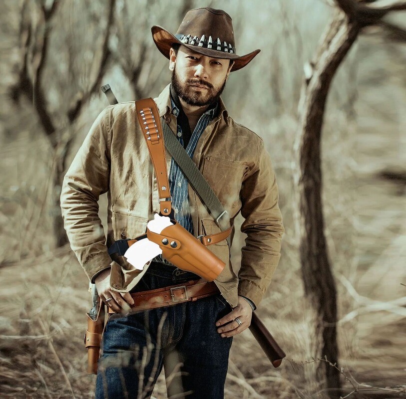 Tactical Chest Bag Outdoor Cowhide Gun Case 1911 Quick Pull Pistol Case Gift New