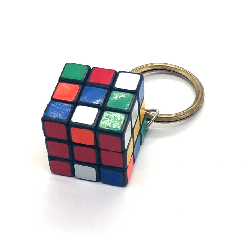 Vintage Rubik's Cube Game Puzzle Keyring Keychain