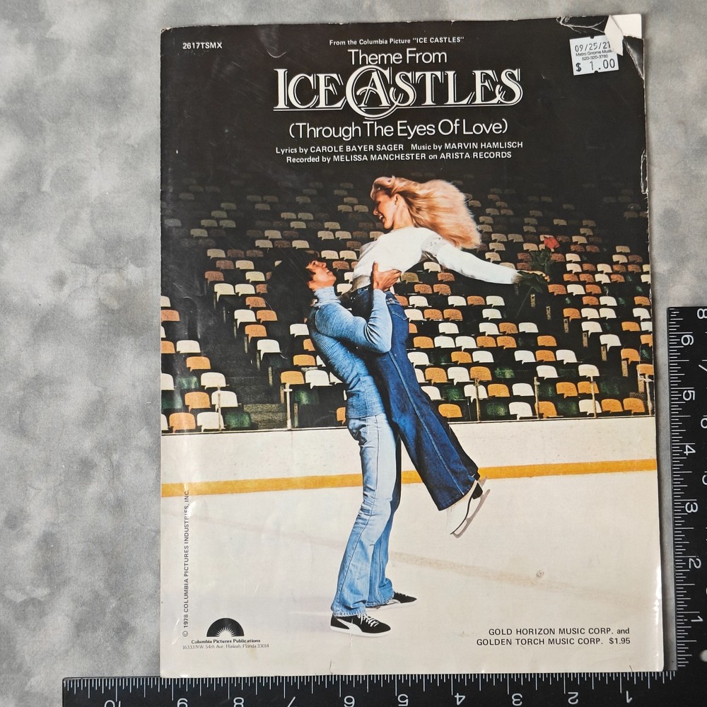 1978 Theme From Ice Castles Through the Eyes of Love Piano Vocal Sheet Music PVG