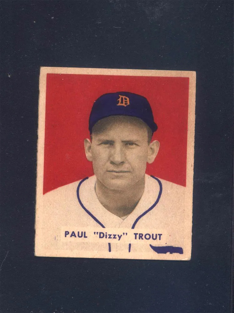 1949 Bowman #208 Dizzy Trout Tigers (VG/EX) 011632