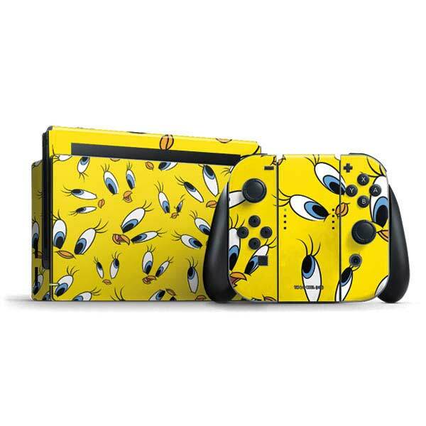Looney Tunes Nintendo Switch Bundle Skin - Tweety Bird Super Sized Pattern
