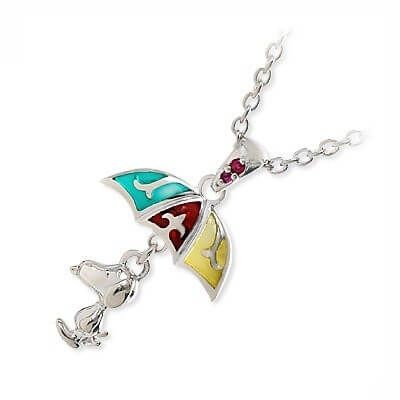 SAINTS Snoopy Silver Necklace Ruby Pendant 40cm Limited Edition New