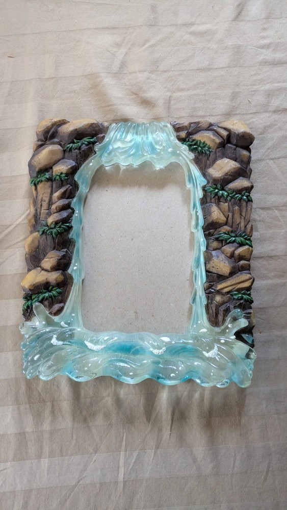 Disney World Splash Mountain Picture Frame Molded 3D Waterfall Magic Kingdom