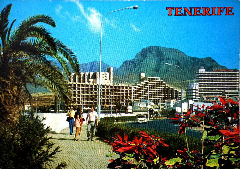 Postcard Spain Canary Islands Tenerife Playa de las Américas People Pavement
