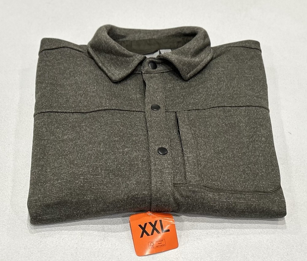 Rugged Elements Men's Sweater Fleece Over Shirt, Green, Size XXL