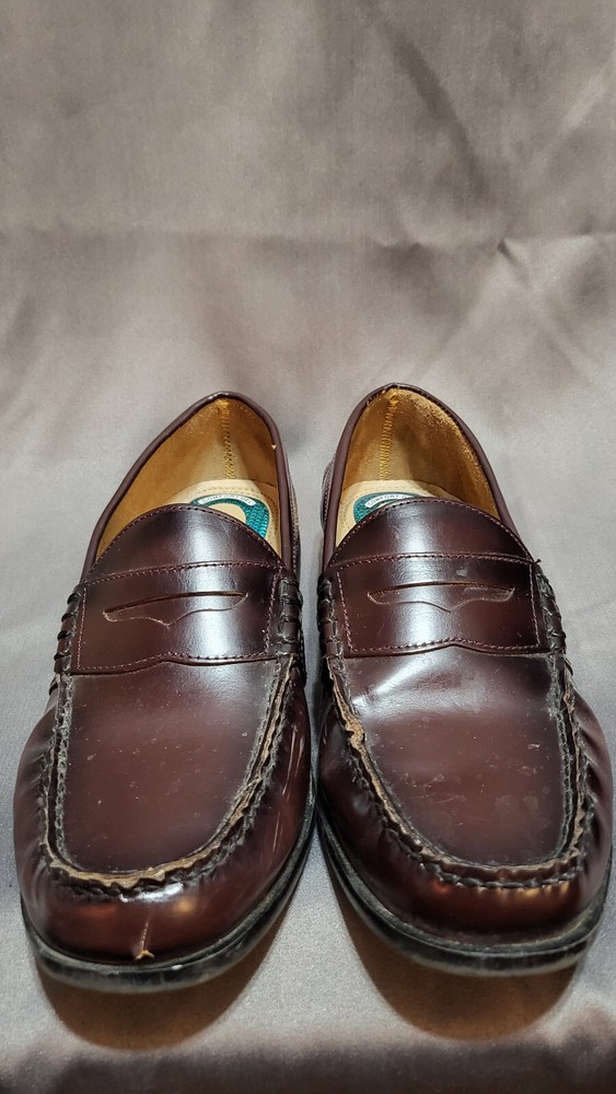Nunn Bush Genuine Leather Men's Size 10 1/ 2 M PENNY LOAFERS DRESS SHOE BURGUNDY