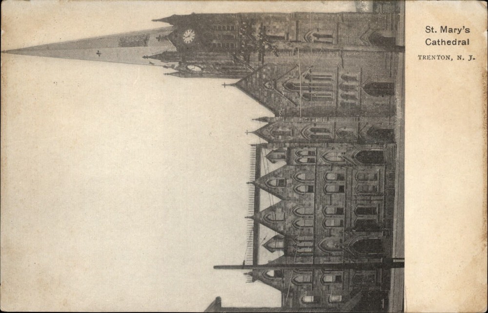 Trenton New Jersey St Mary's Cathedral 1910s UDB unused vintage postcard