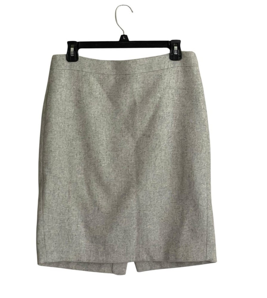 J Crew Mercantile Womens Light Gray Wool Blend Pencil Skirt Size 6